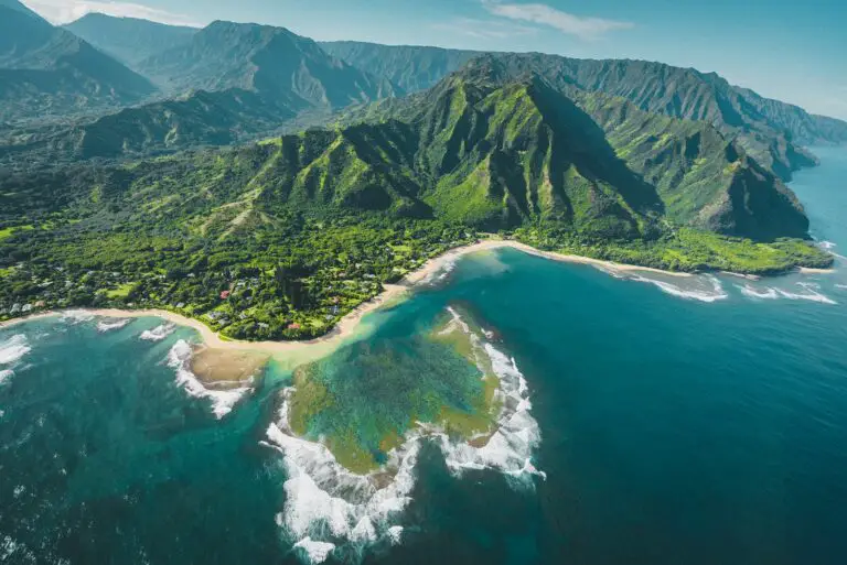 aerial view Hawaii, where the ukulele originates