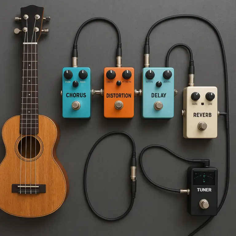 Featured image for 12 Essential Ukulele Signal Chain and Effect Pedals You Need 2026